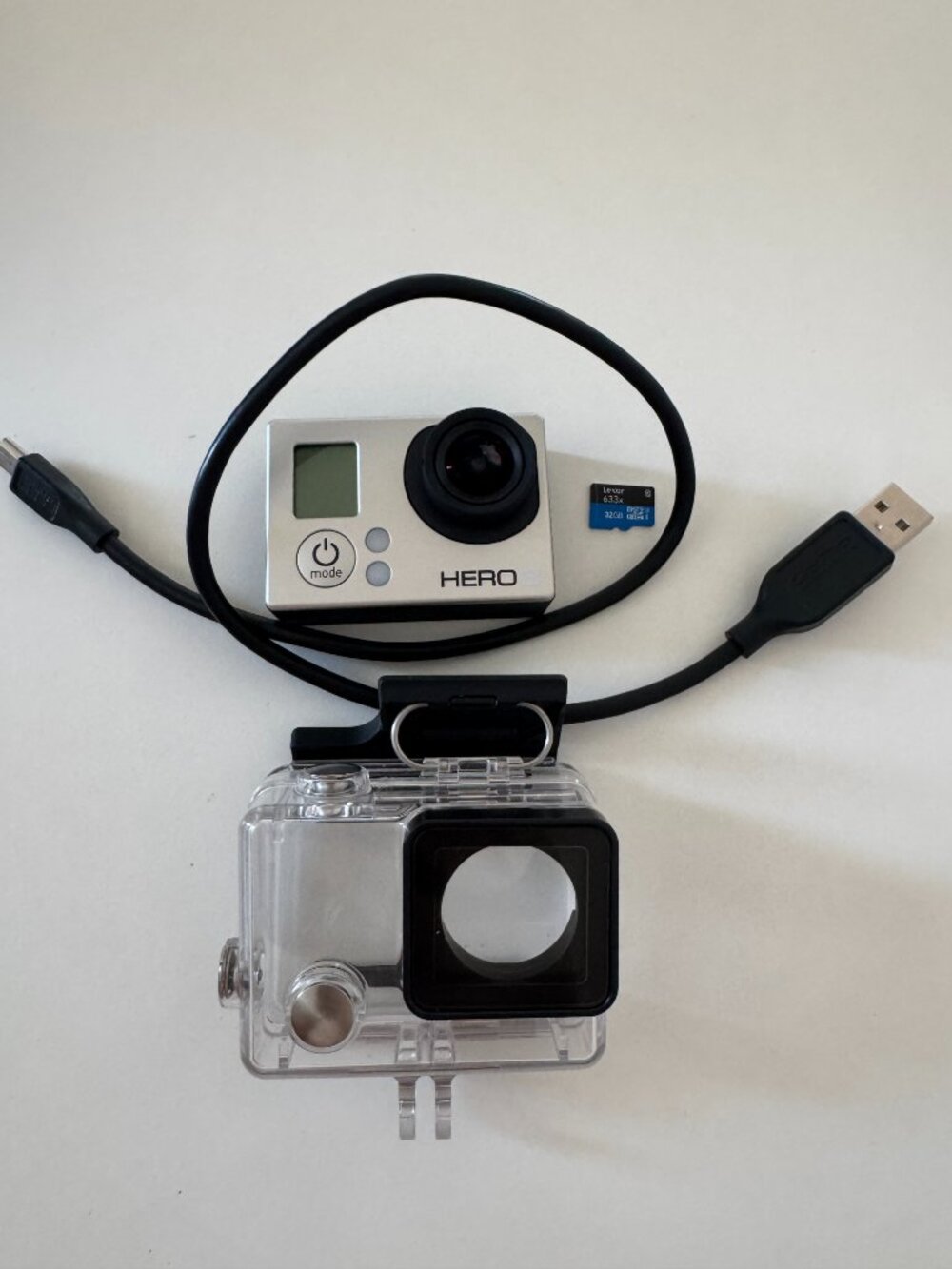 GoPro HERO3 Action Camera w/ Waterproof Housing, Charger & Micro SD Card